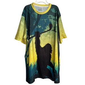 Birdietee Bigfoot Golf Short Sleeve Crewneck T Shirt Mens XL Yellow Green New